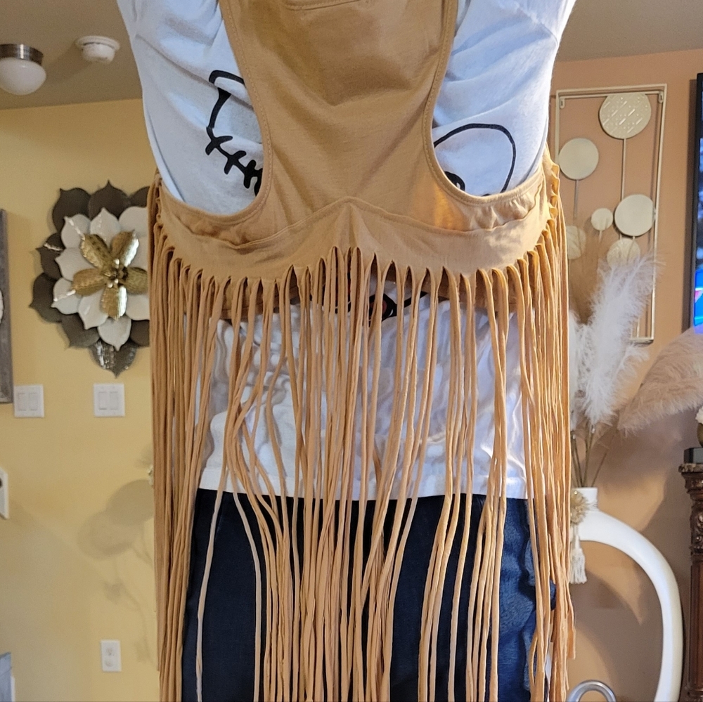 Western fringed vest
